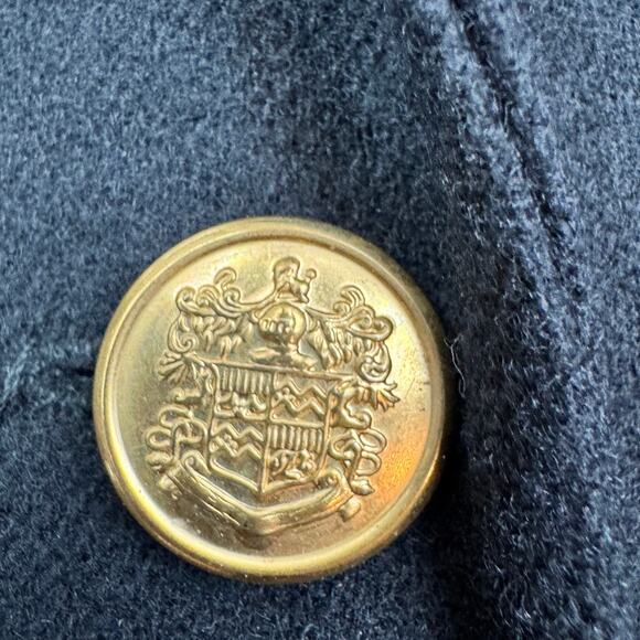 Herman Geist Vintage Academia Preppy Embroidered Crest Wool Blazer Women's SZ 10 - Picture 6 of 7